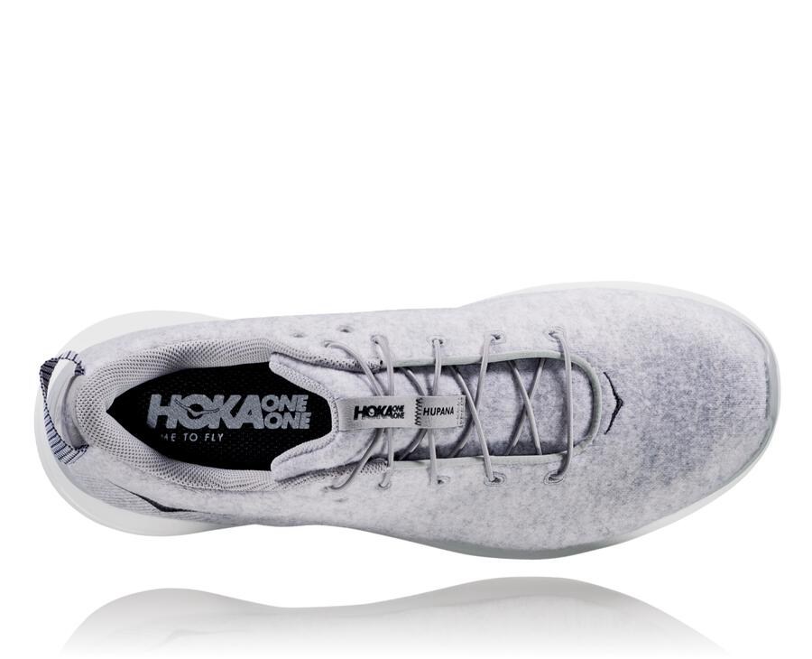 Hoka One One Hupana Flow Wool Löparskor Herr - Grå - LXSTG-4187